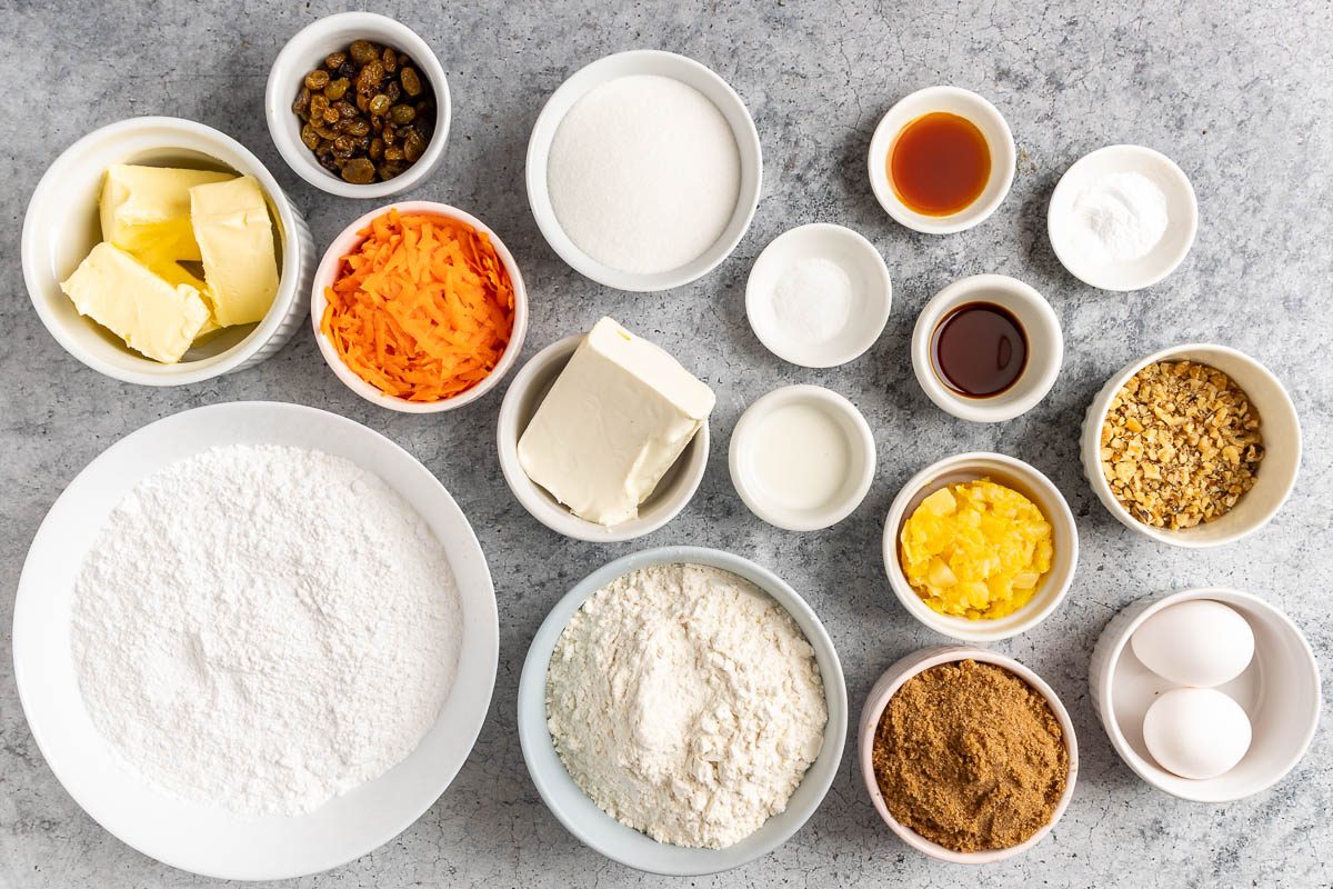 Taste of Home Carrot Cake Cookies photo of the ingredients.