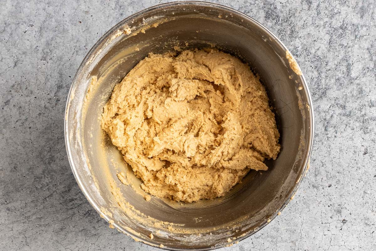 Taste of Home Carrot Cake Cookies photo of adding the dry ingredients.
