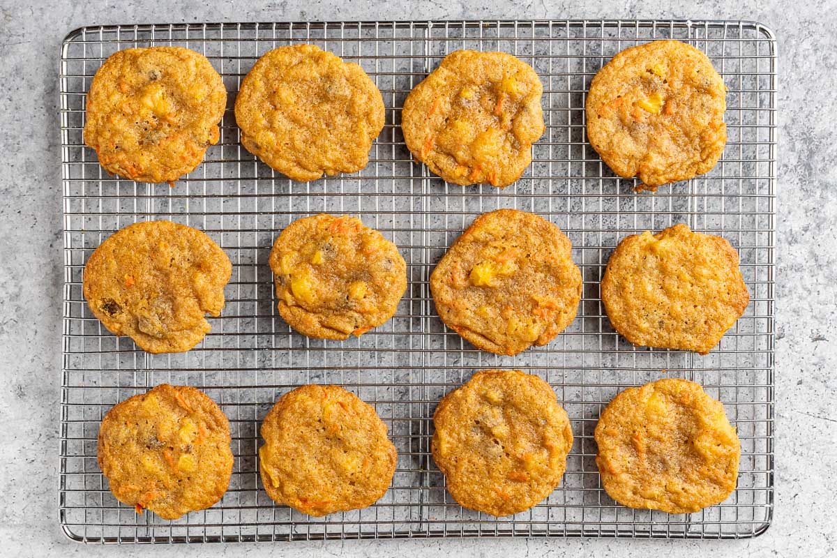Taste of Home Carrot Cake Cookies photo of the baked cookies.