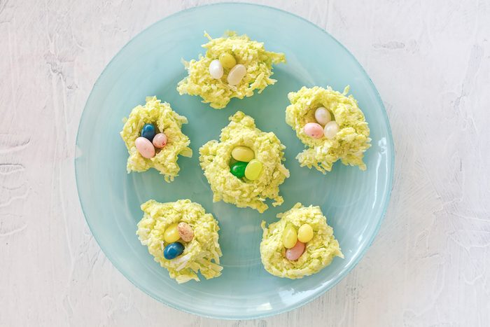 Recipe Photography By Jackie Alpers Of Coconut Nests With Jelly Beans For Taste Of Home.