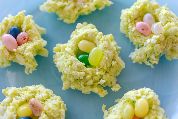 Recipe Photography By Jackie Alpers Of Coconut Nests With Jelly Beans For Taste Of Home.