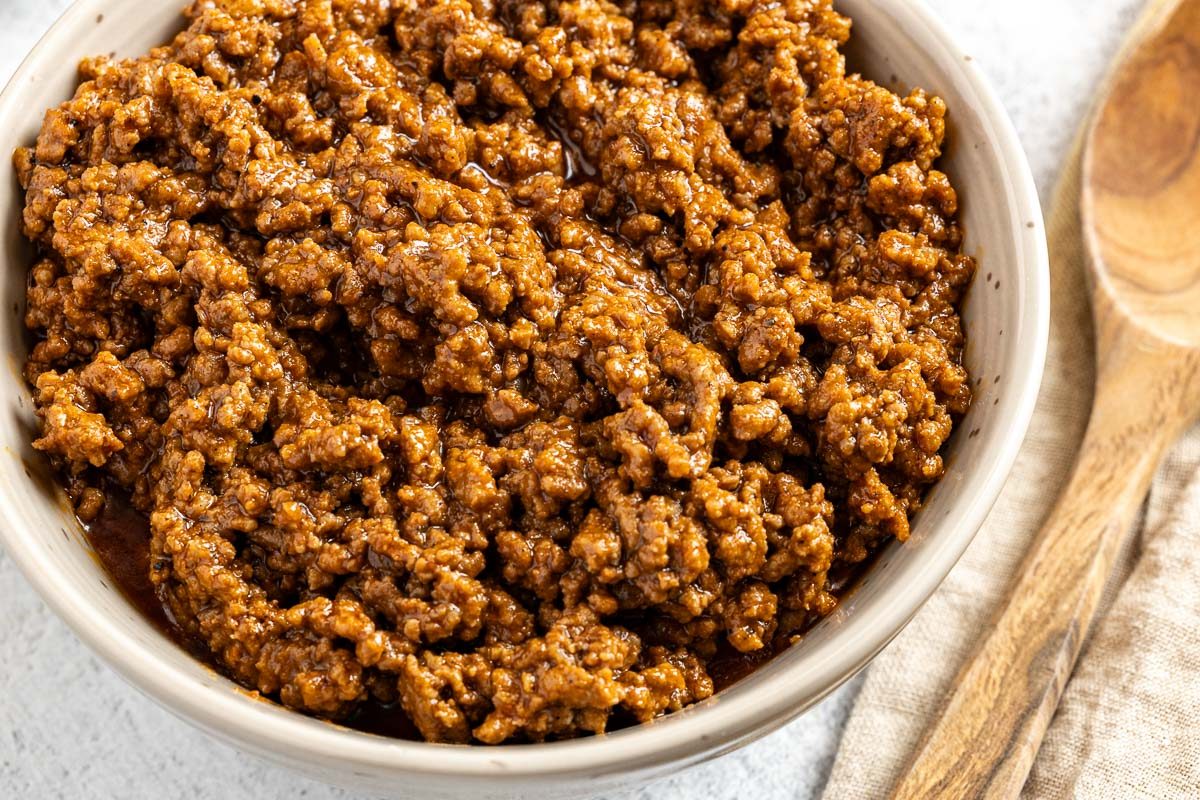 Taste of Home Coney Island Sauce photo of the finished recipe in a serving bowl.