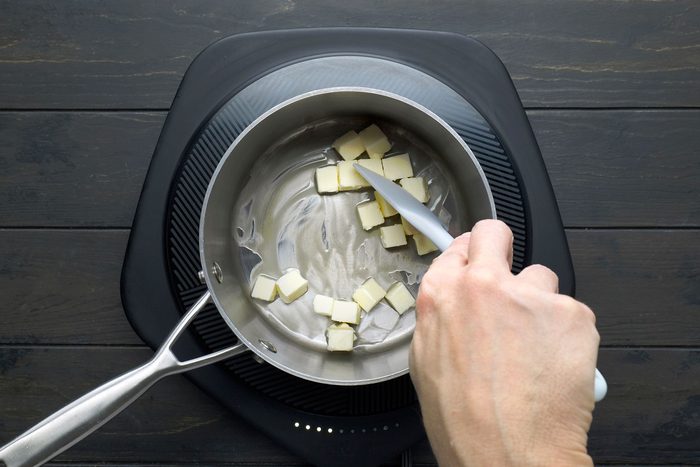 Melting butter in a saucepan