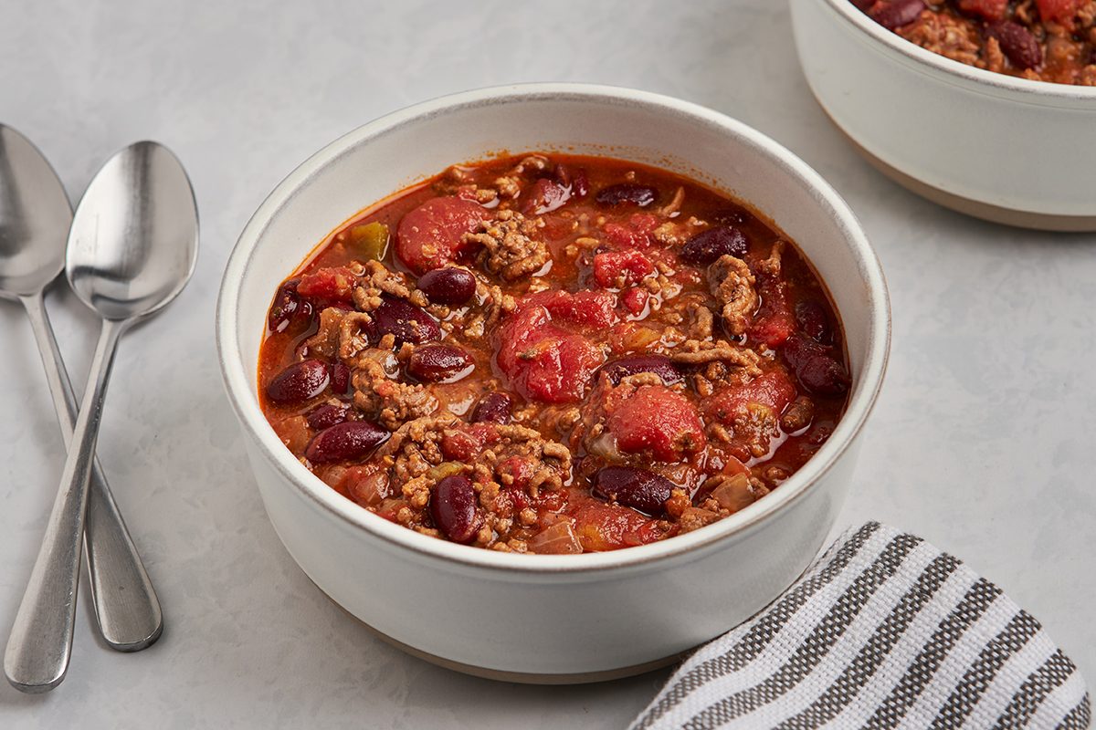Hearty firehouse chili recipe by Taste of Home