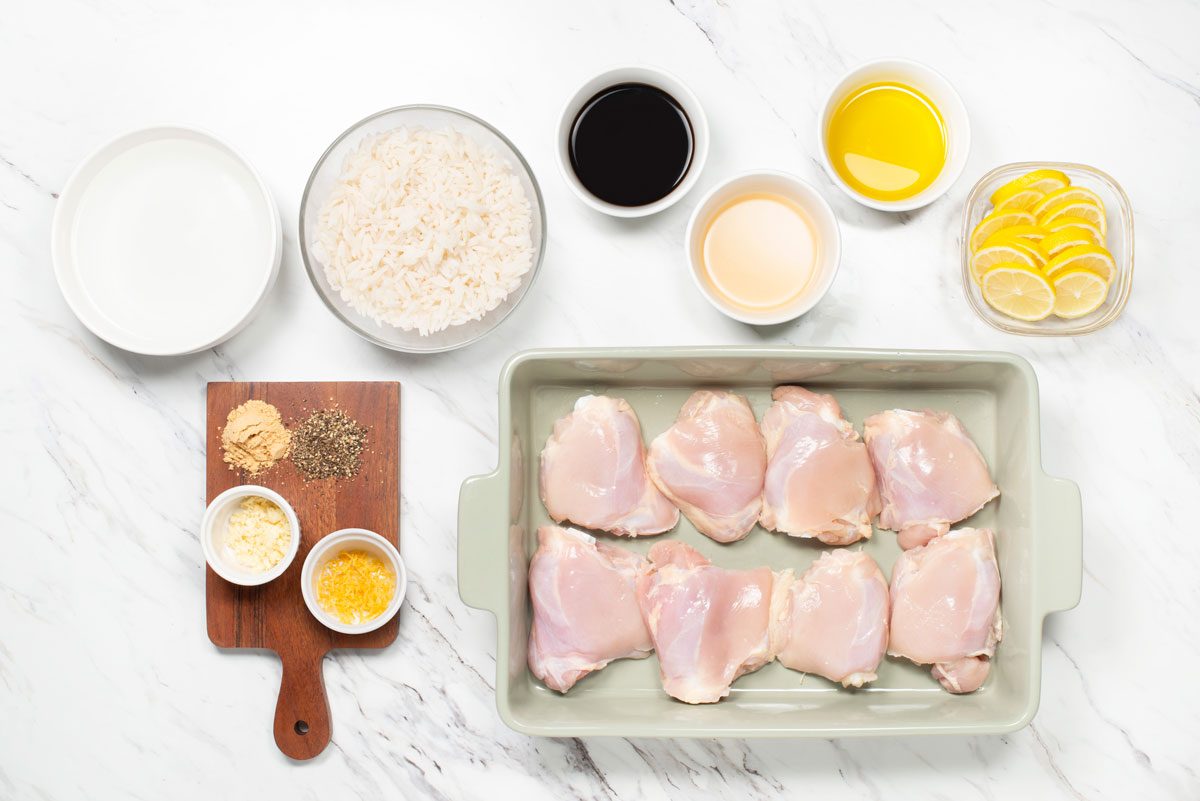 Lemon Chicken with Rice Ingredients