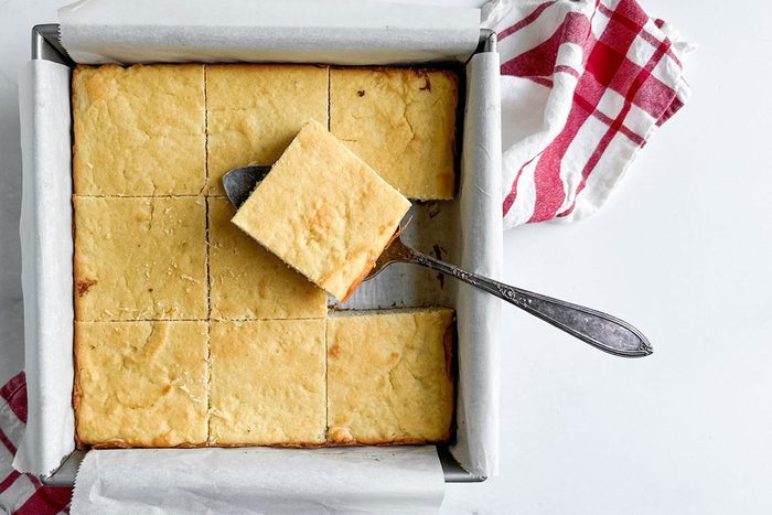 Taste of Home Masa Cornbread in a baking pan