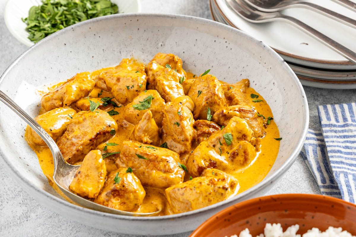 Paprika Pork served in a bowl