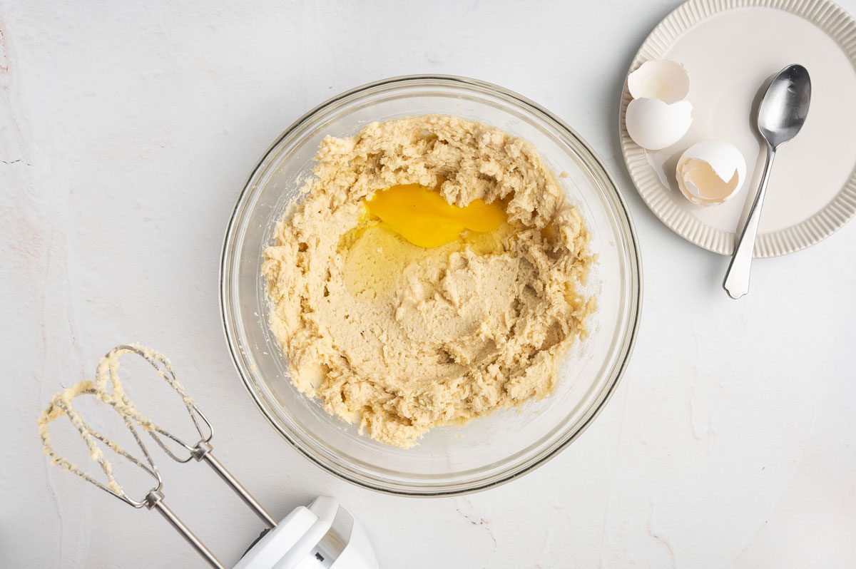 creaming butters for Pinwheel Cookies