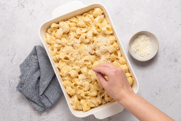 Gouda Mac And Cheese Inside Baking Dish