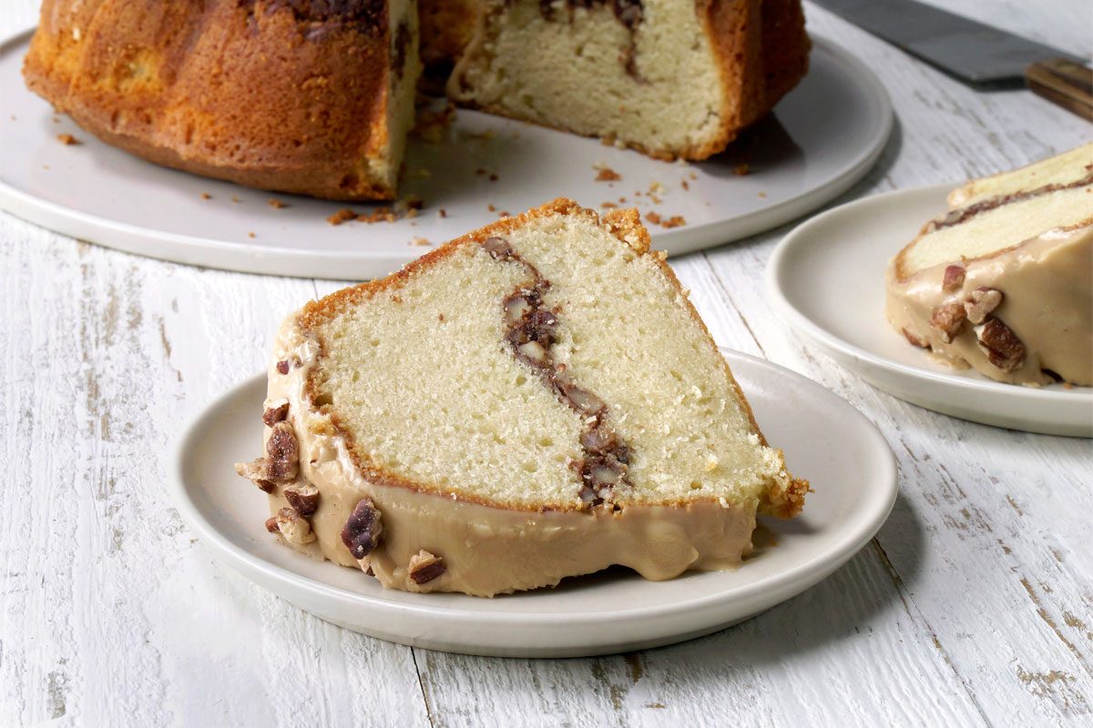 Close Shot Of Sock It To Me Cake