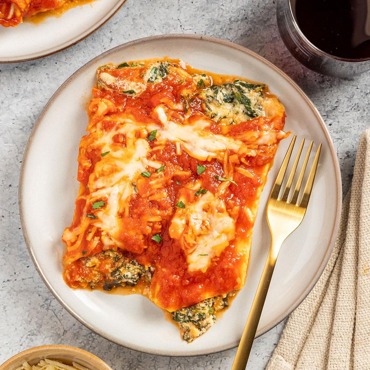 Spinach Manicotti
