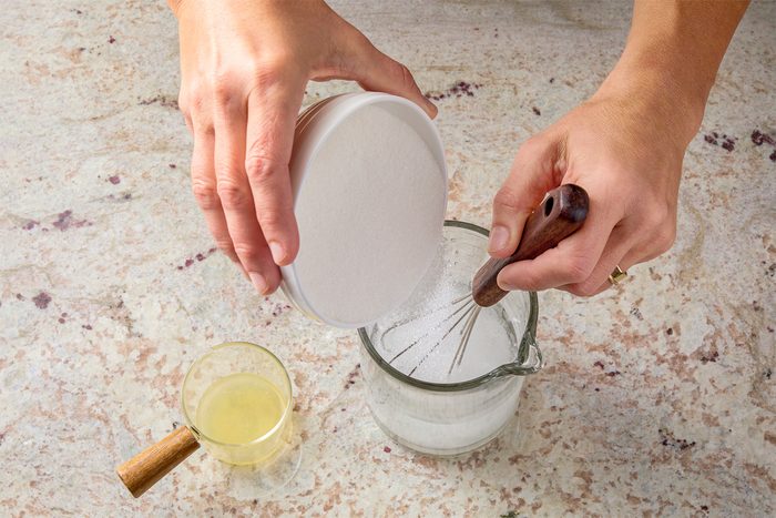 In a medium bowl, whisk together milk, eggs, sugar and extracts until combined.