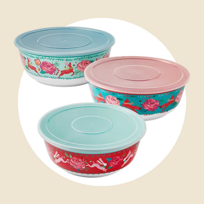 Pioneer Woman 6 Piece Festive Forest Melamine Bowl Set