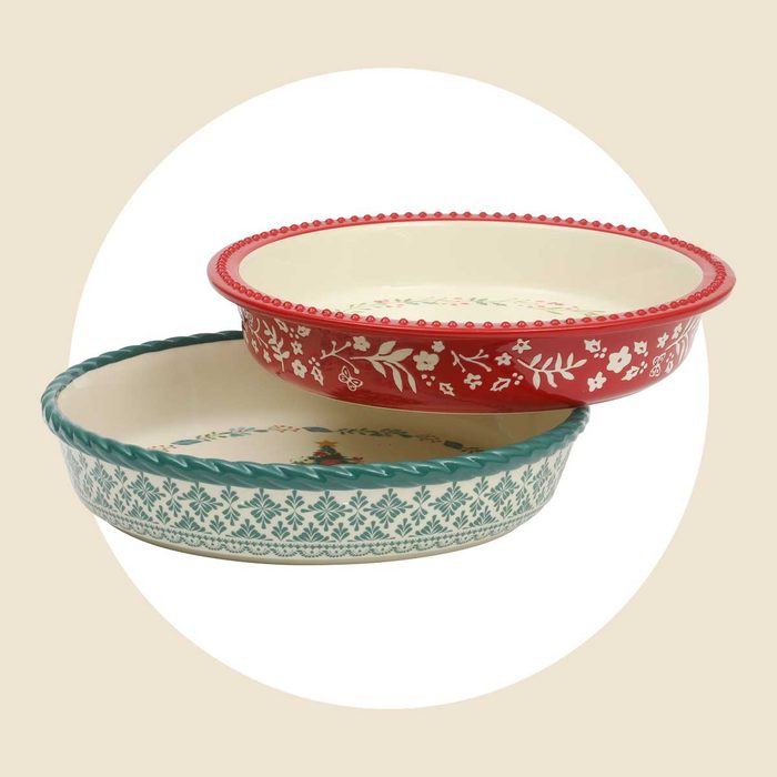 Pioneer Woman Merry Meadow Ceramic 2 Piece Pie Pans