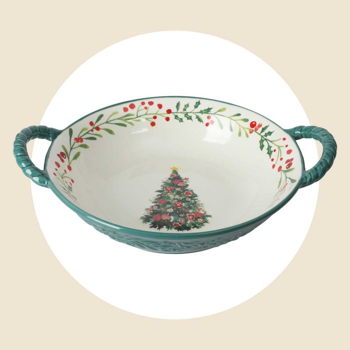 Pioneer Woman Merry Meadow Green 10.2 Inch Stoneware Serving Bowl With Handles