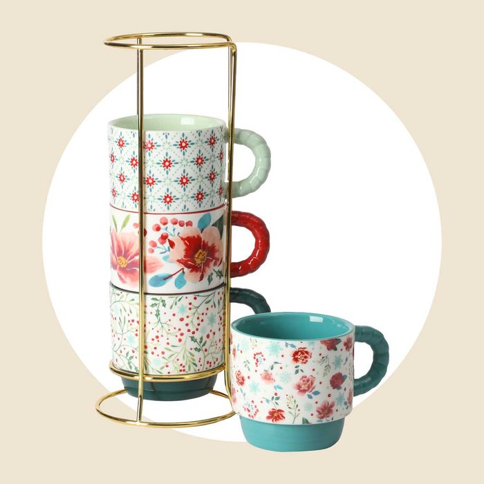 Pioneer Woman Merry Meadow stacking mugs