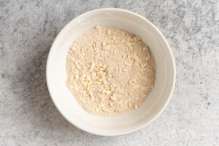 Taste of Home Swedish Flop Cake photo of preparing the streusel.