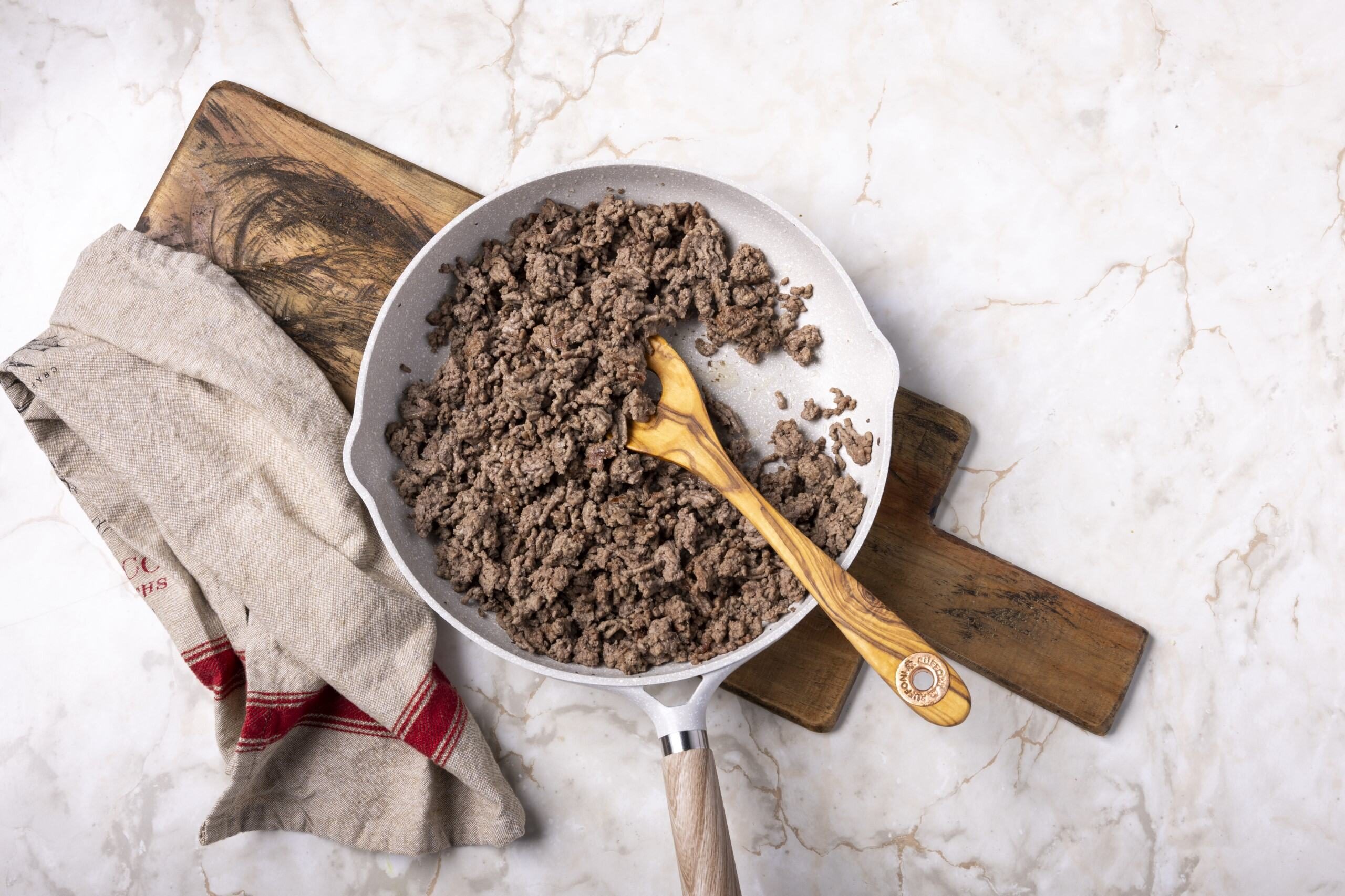 Stuffed Bell Pepper CasseroleStep 1: Preheat oven and cook beef
