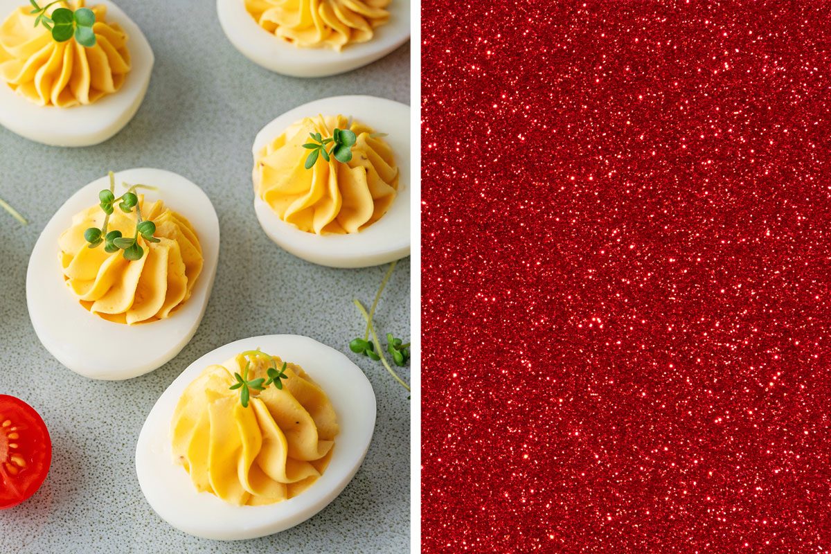 People Are Making Glitter Deviled Eggs for Christmas