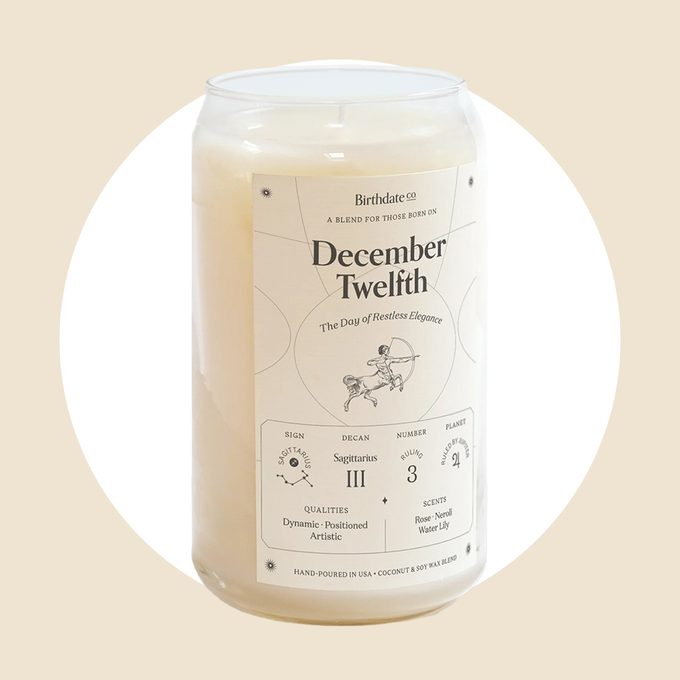 December 12th Birthdate Candle