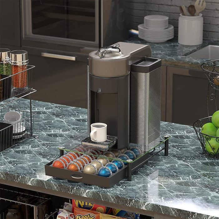 Decobros Crystal Tempered Glass Nespresso Vertuoline Storage Drawer Ecomm Via Amazon.com