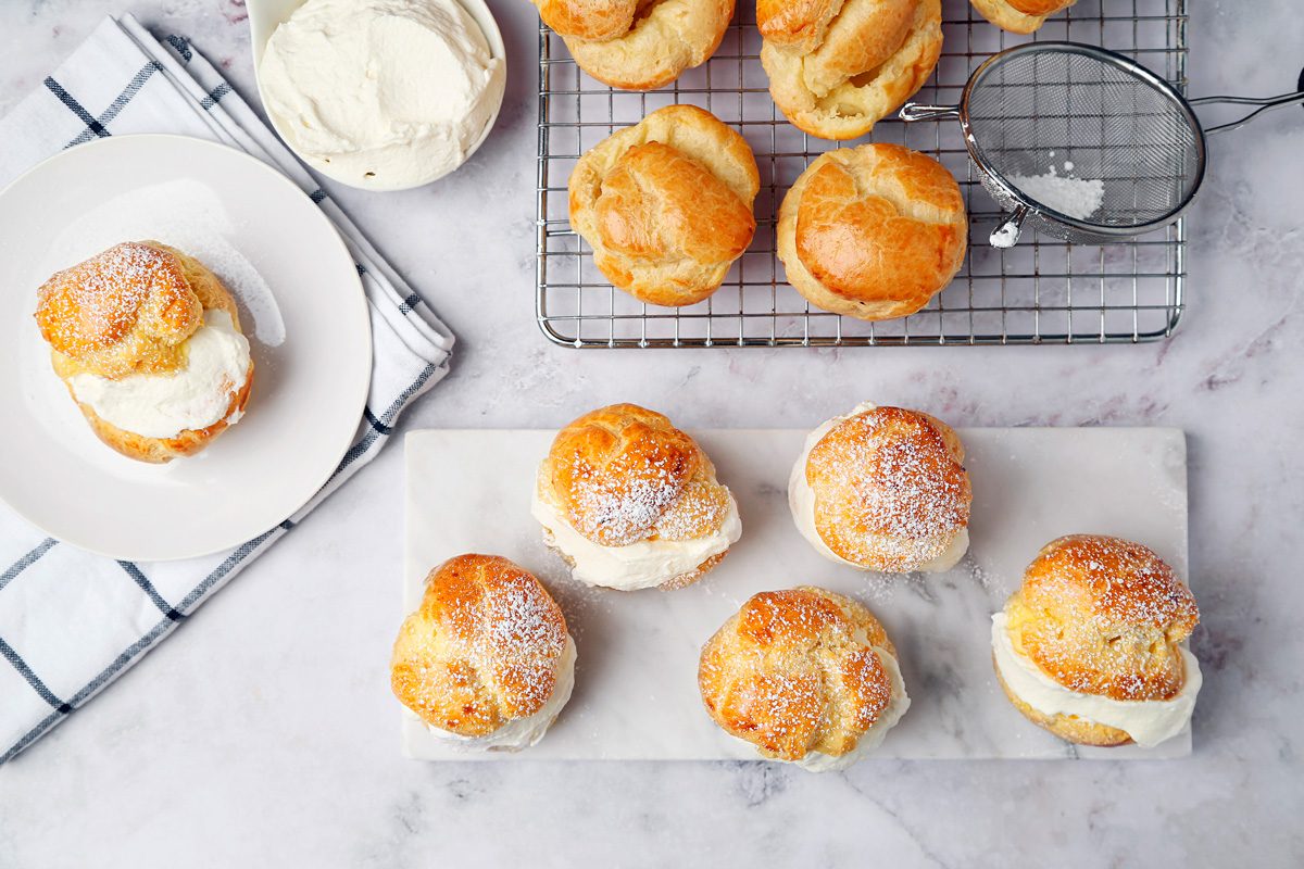 Top view of Cream Puffs