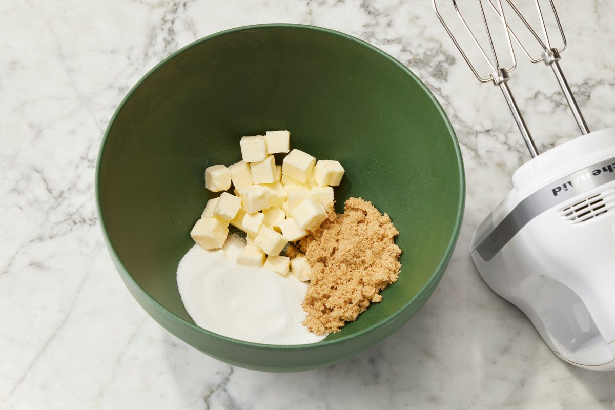 cream, butter and sugars in a large bowl,
