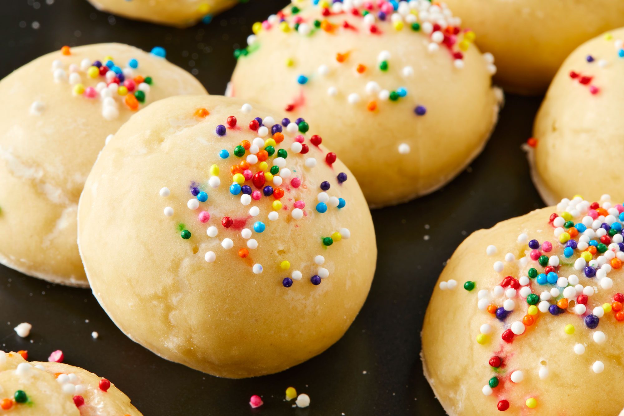 Italian Wedding cookies glazed with confectioners