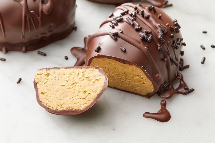 close up shot of Peanut Butter Eggs