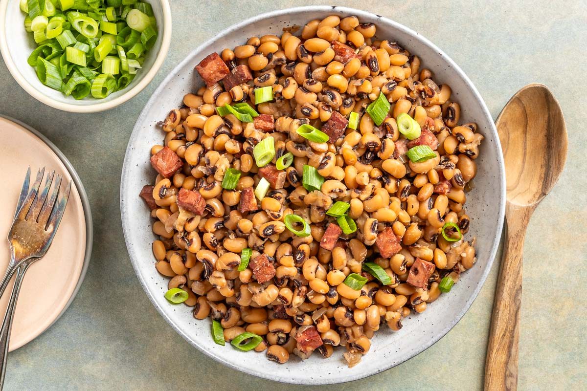 Taste Of Home Instant Pot Black Eyed Peas Photo Of The Finished Recipe.