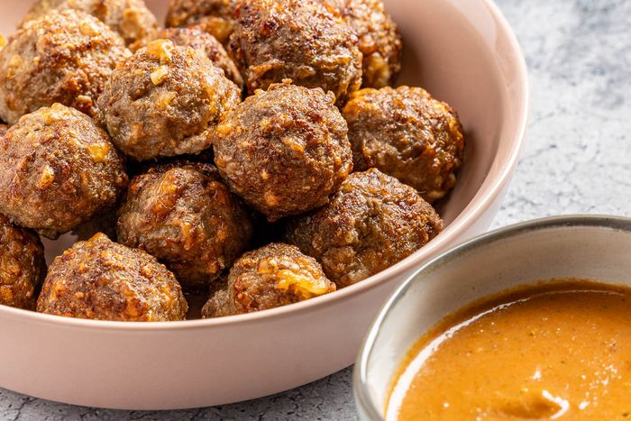 Taste Of Home Keto Air Fryer Meatballs Photo Of The Finished Recipe.