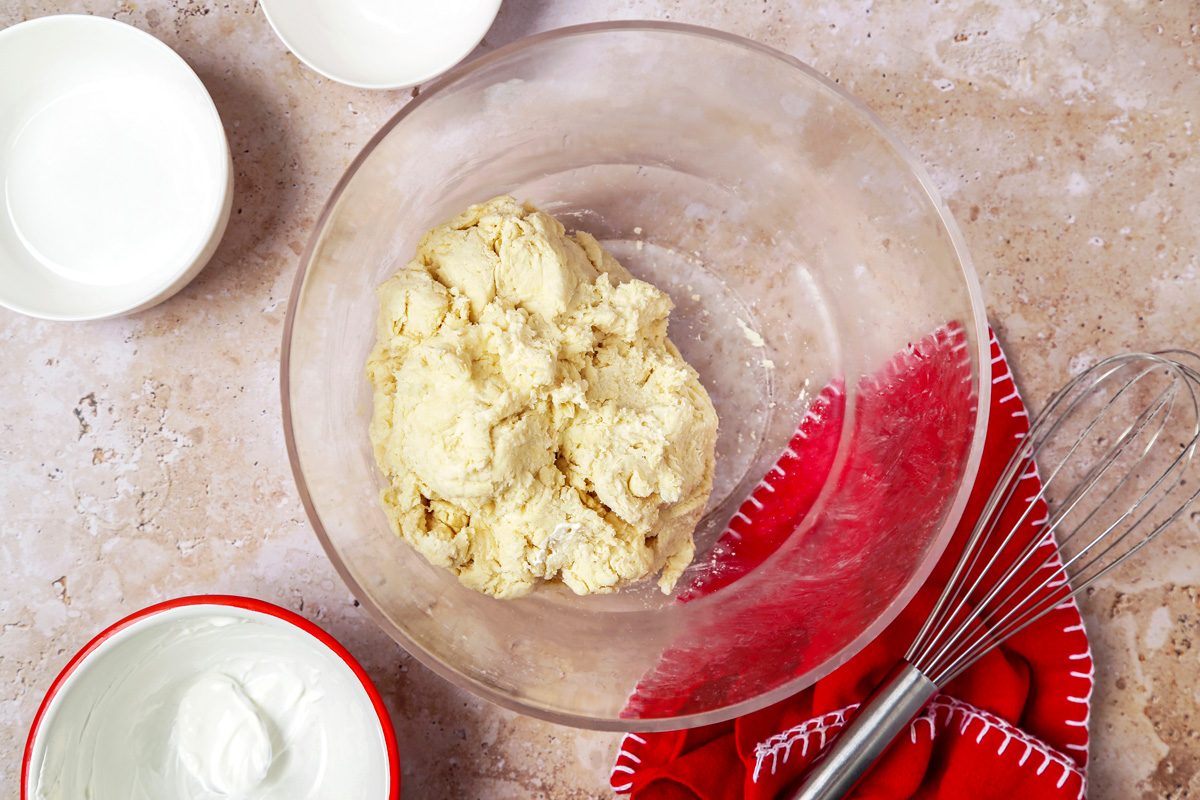pastry dough in a large bowl