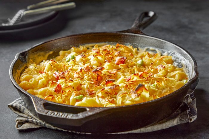 3/4th shot of Spicy Mac and Cheese