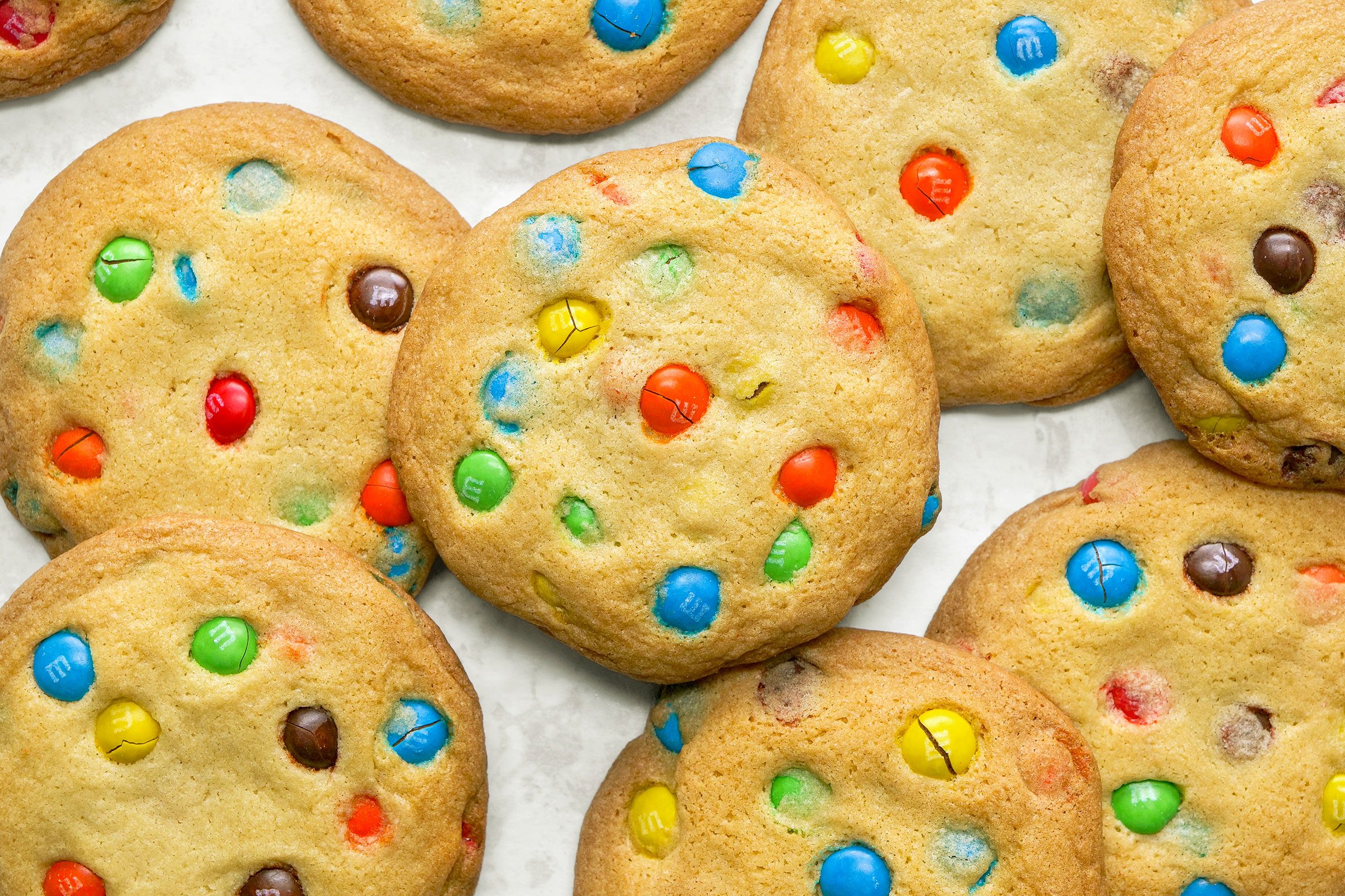M&m Cookies close up shot