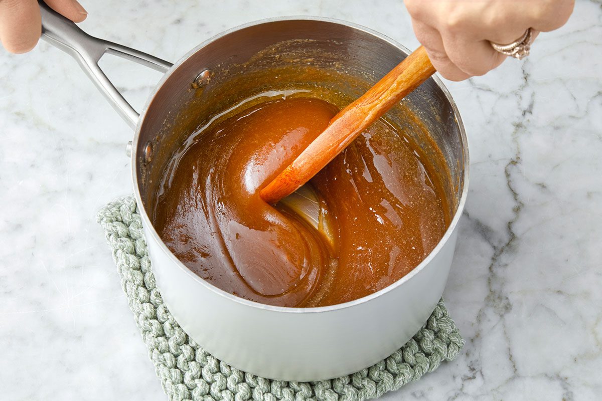 Mixture is being beaten