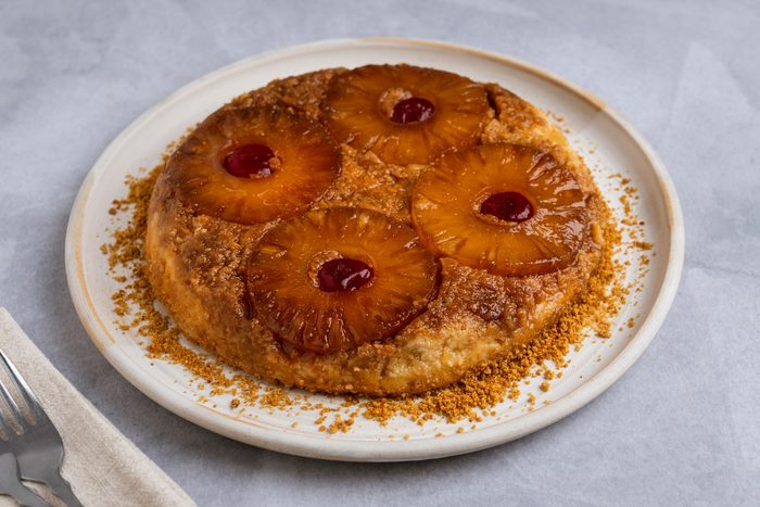 3/4th shot of Pineapple Upside-Down Cheesecake