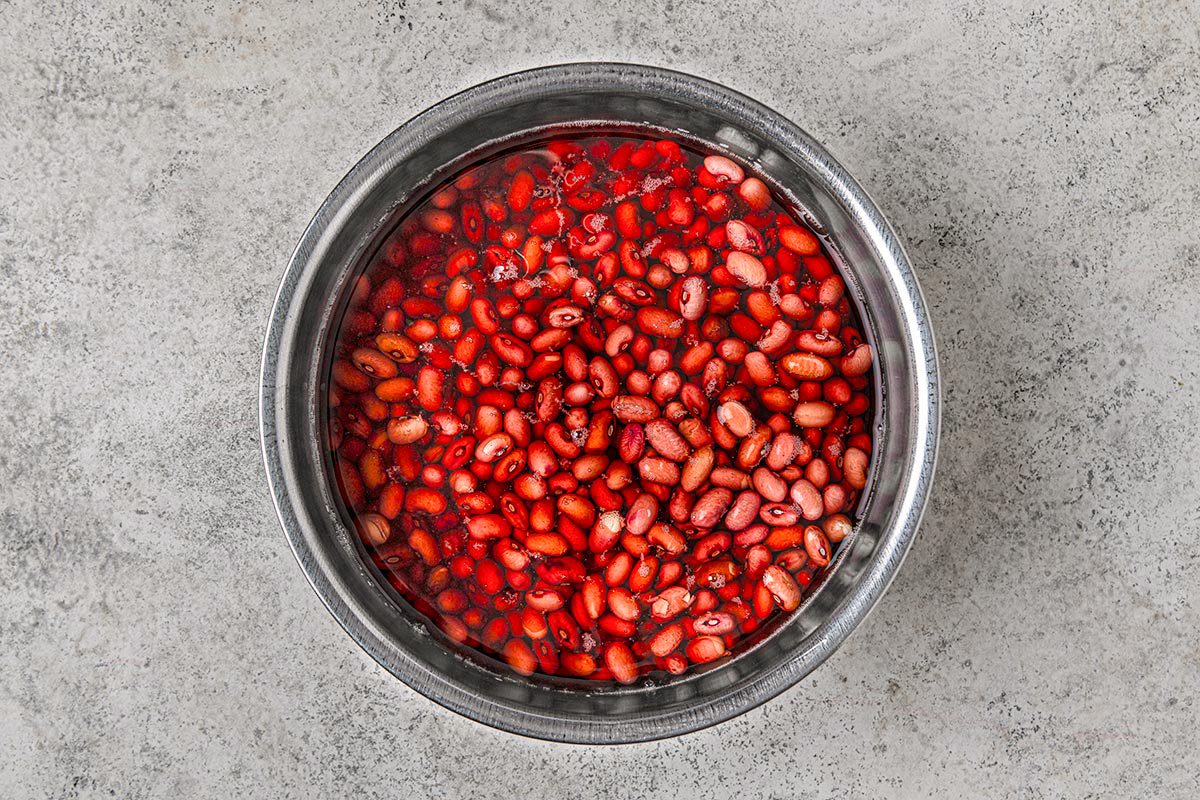 Red Beans soaked in water