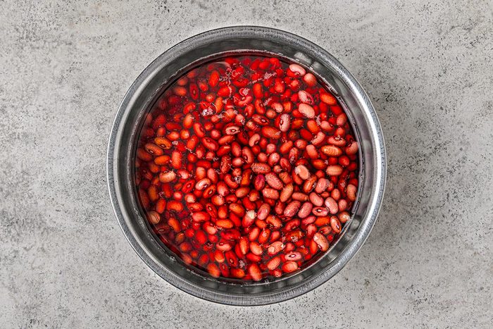 Red Beans soaked in water