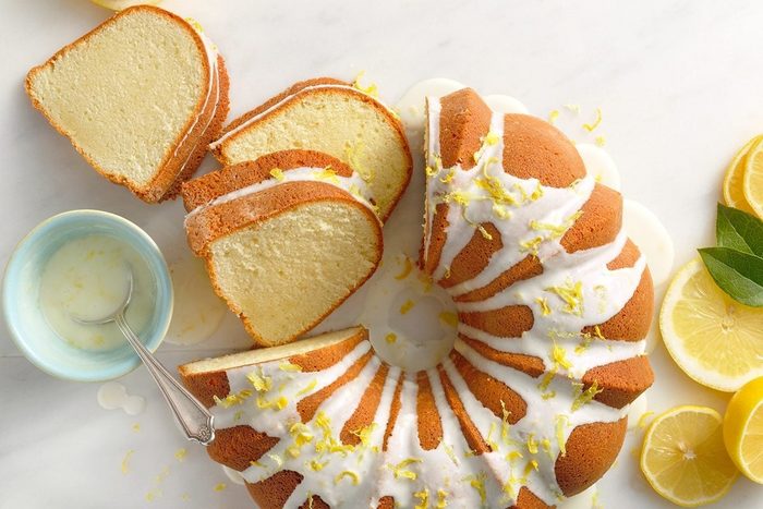 Pound cake, ready to serve