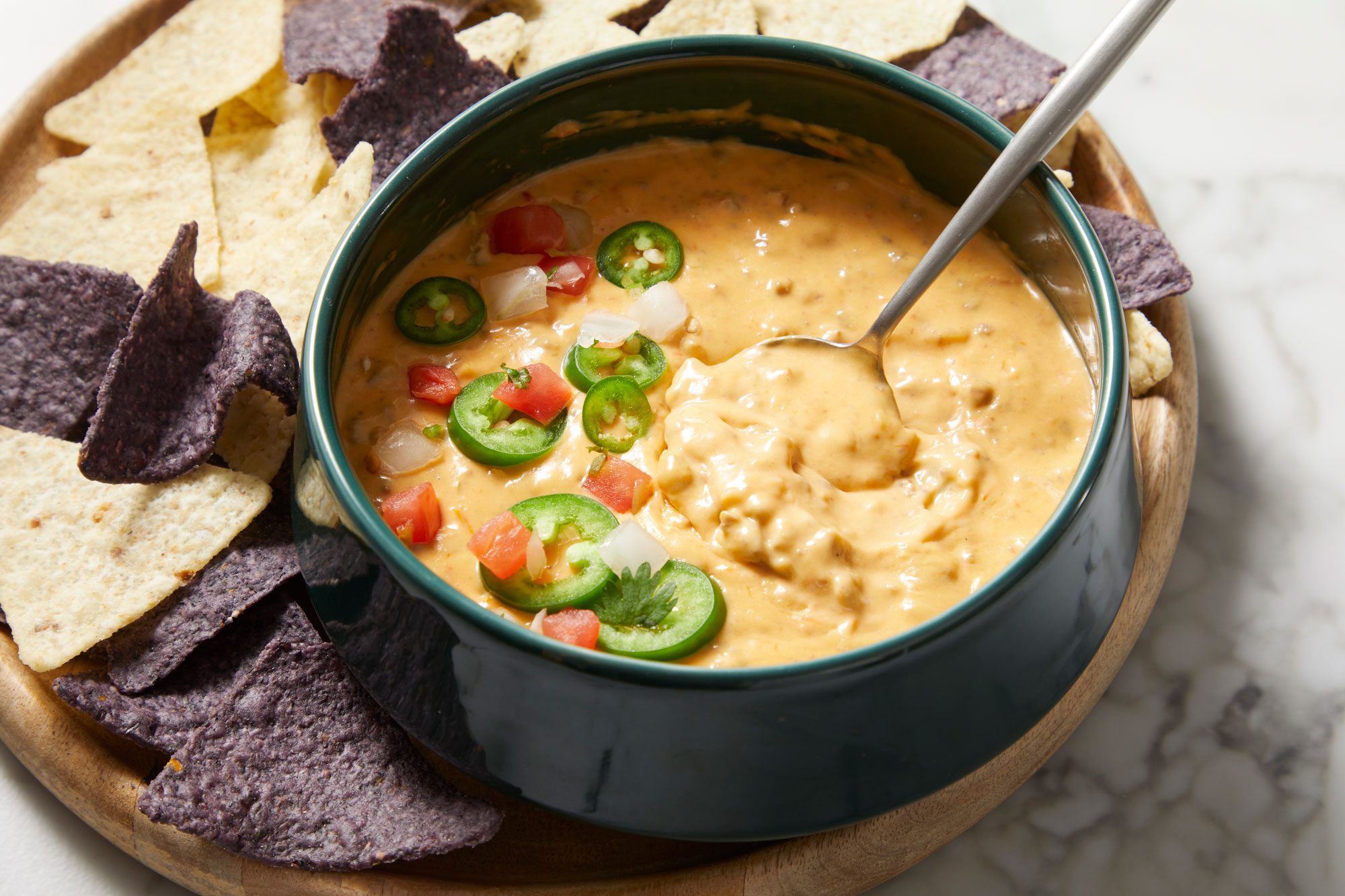 3/4th shot of Nacho Salsa Dip