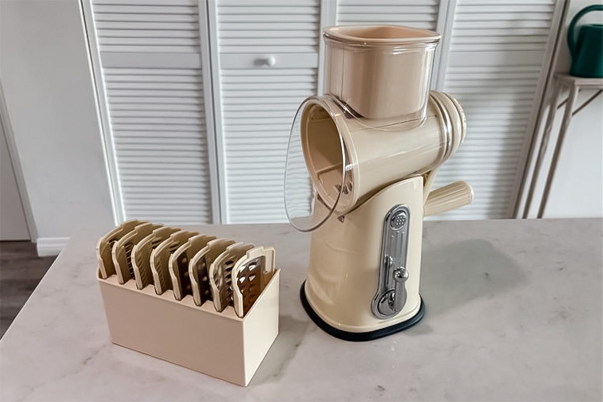 Rotary Cheese Grater with blade attachments