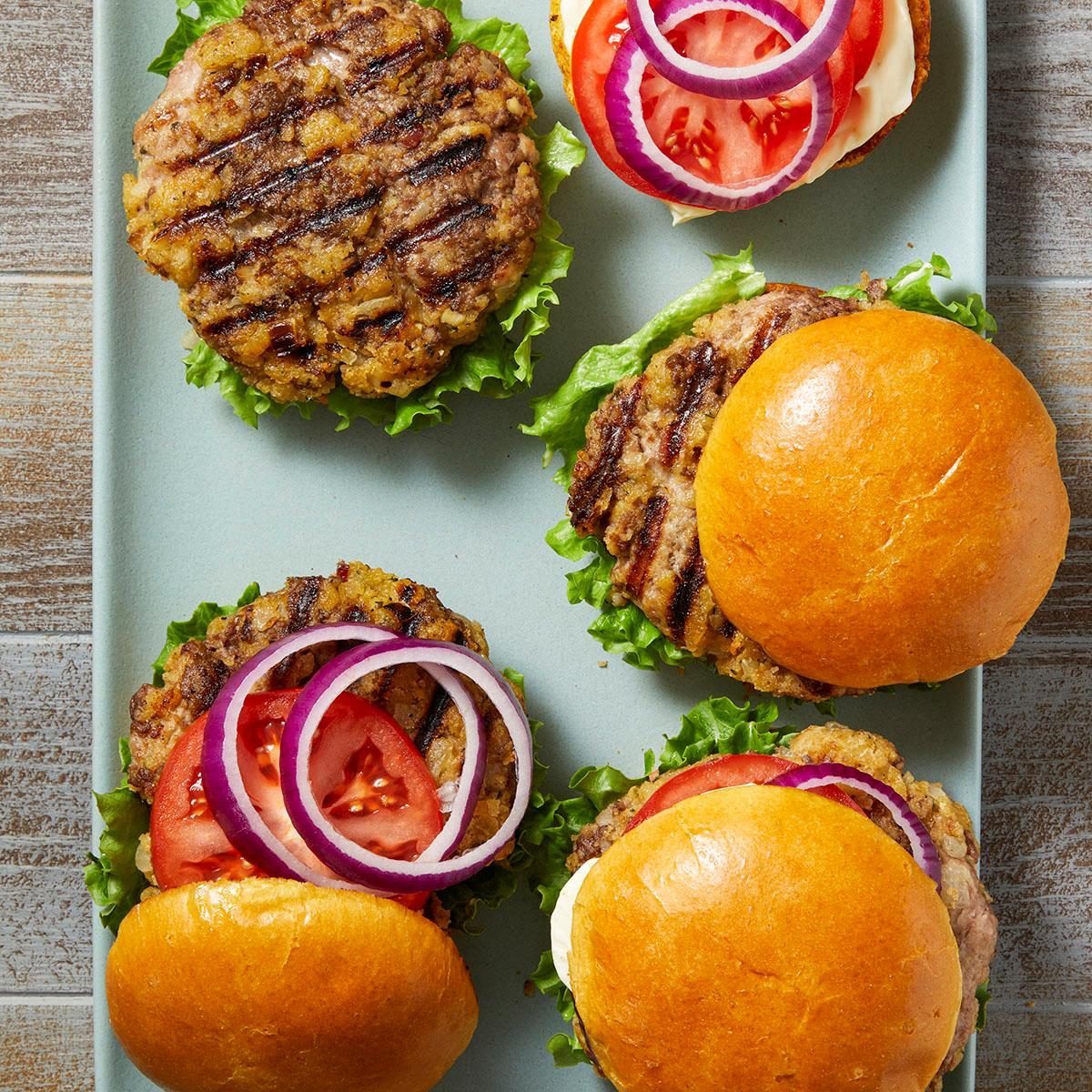 Beef and Pork Burgers