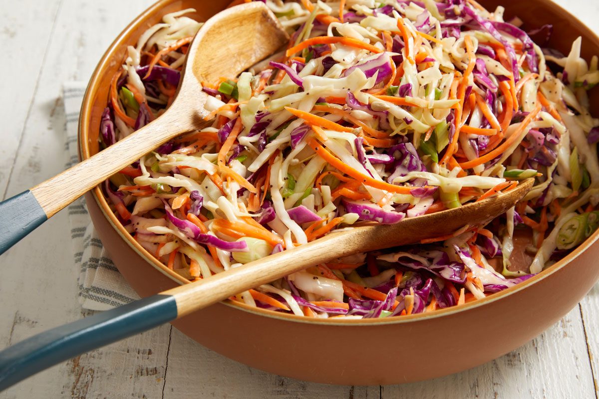 3/4 shot of Coleslaw with Poppy Seed Dressing;