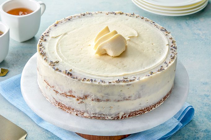 Earl grey cake ready to serve