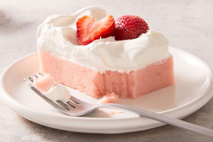 wide shot of Strawberry Cloud Cake