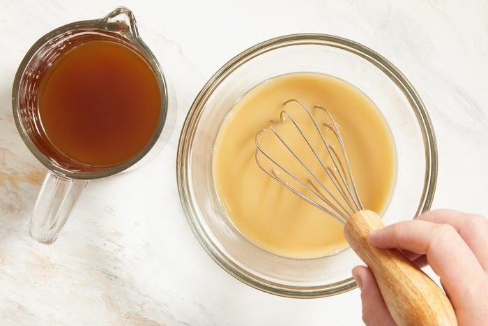 flour and broth mixed together in a bowl