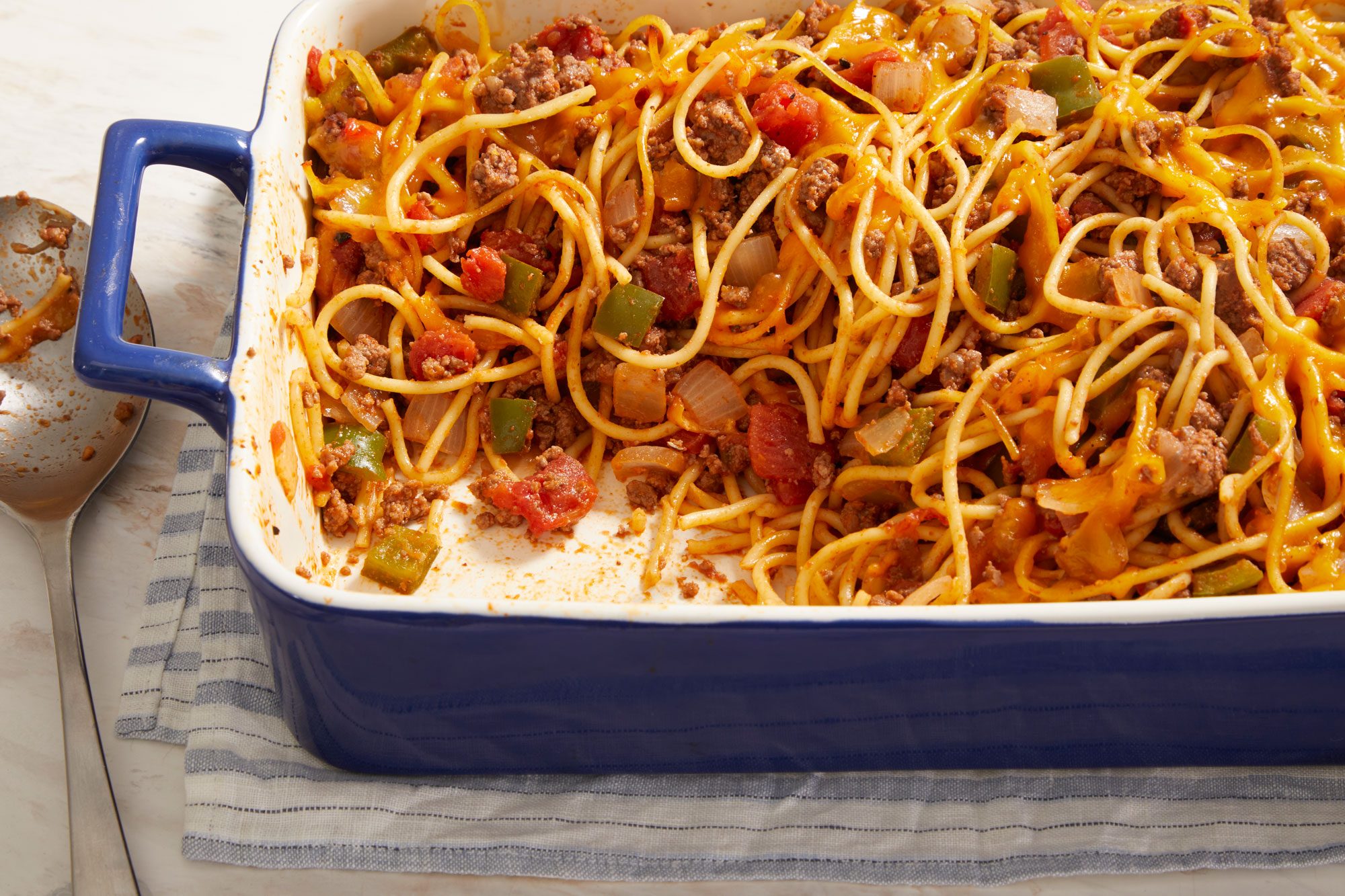 3/4 shot of Confetti Spaghetti