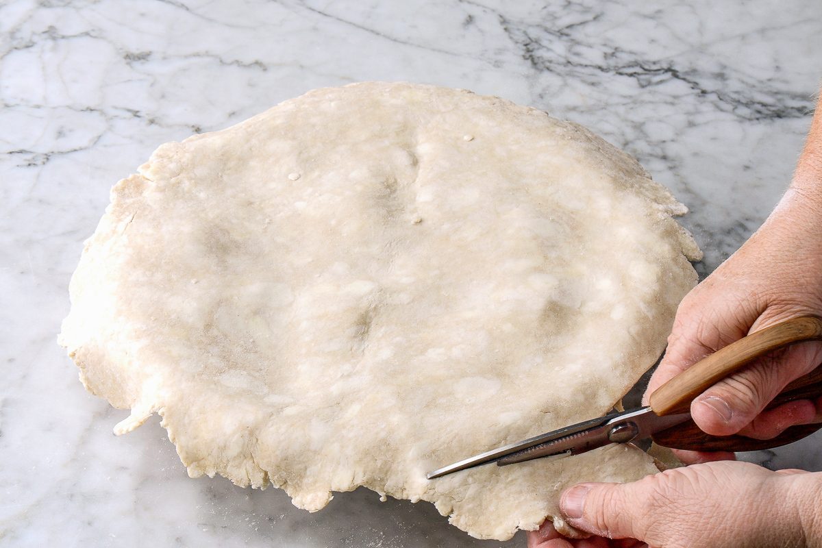 trimming pie crust edges