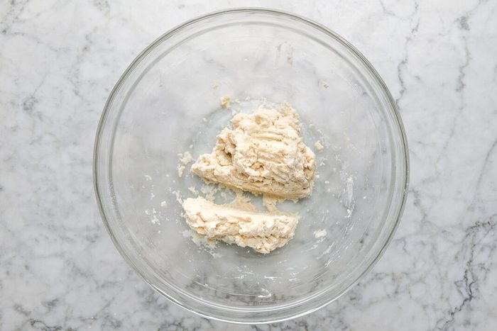 dough divided into two parts