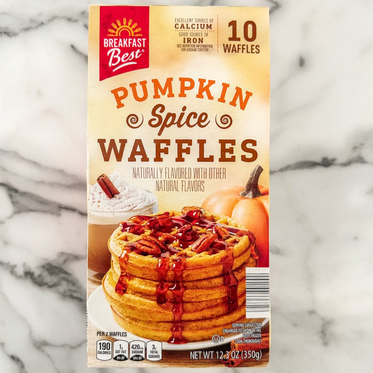 Aldi Frozen Pumpkin Spice Waffles 